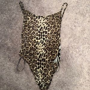 Sheer Leopard Print Bodysuit